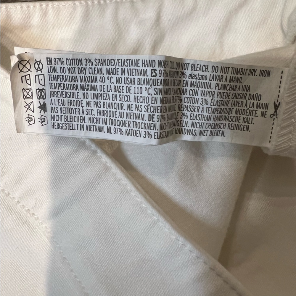 Forever 21 Women’s Soft Velvety Stretch Denim Button Up Front White Mini Skirt M - Picture 9 of 9